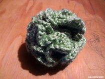 a photo of a weird crocheted thing